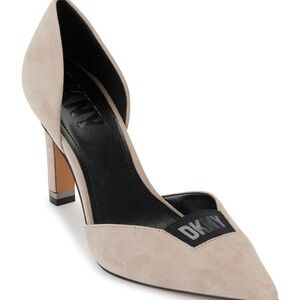 DKNY Carlene Suede Tan Heels NIB 6.5